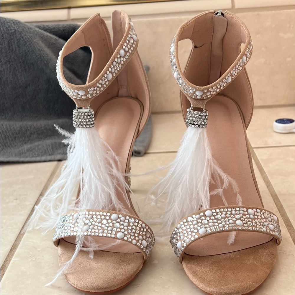 Gold, Sparkle Evening Shoes Gem